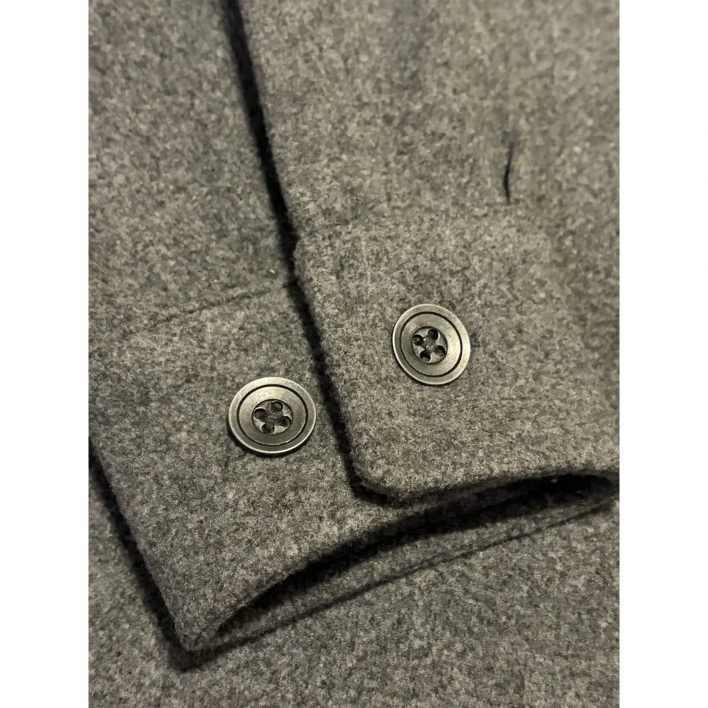 Jeremiah Shirt Jacket Gray Wool Camp Chore Barn Field Lined - Picture 7 of 12